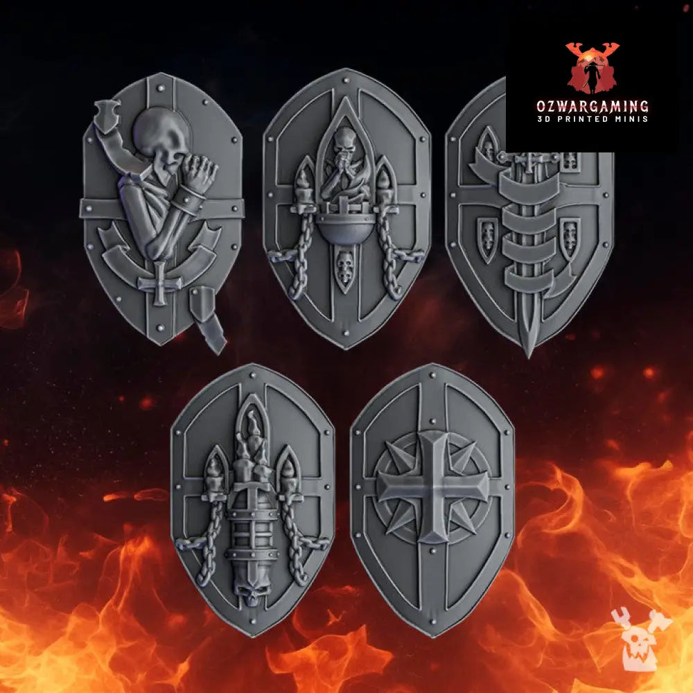 Pactum Aeturnum Crusader Shields | DakkaDakka.store Grimdark Wargaming Miniatures Role Playing Miniatures