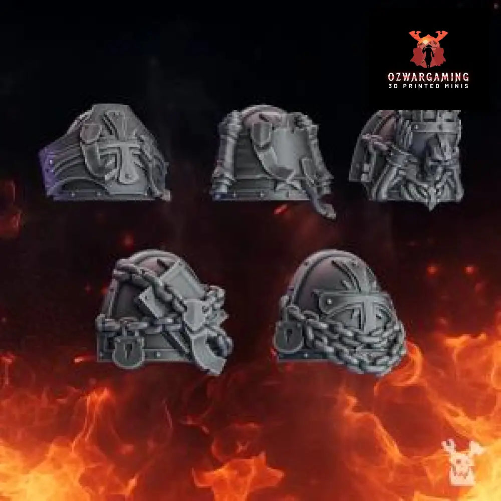 Pactum Aeturnum Crusader Shoulders | DakkaDakka.store Grimdark Wargaming Miniatures Role Playing Miniatures