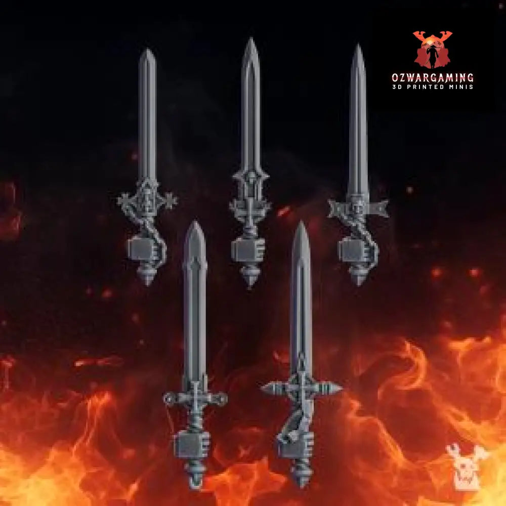Pactum Aeturnum Crusader Swords | DakkaDakka.store Grimdark Wargaming Miniatures Role Playing Miniatures