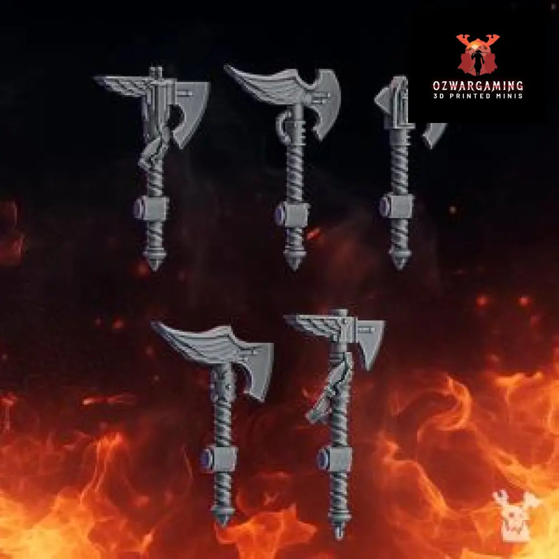 Pactum Aeturnum Knight Axes | DakkaDakka.store Grimdark Wargaming Miniatures Role Playing Miniatures