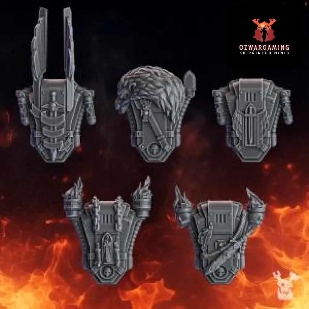 Pactum Aeturnum Knight Backpacks | DakkaDakka.store Grimdark Wargaming Miniatures Role Playing Miniatures