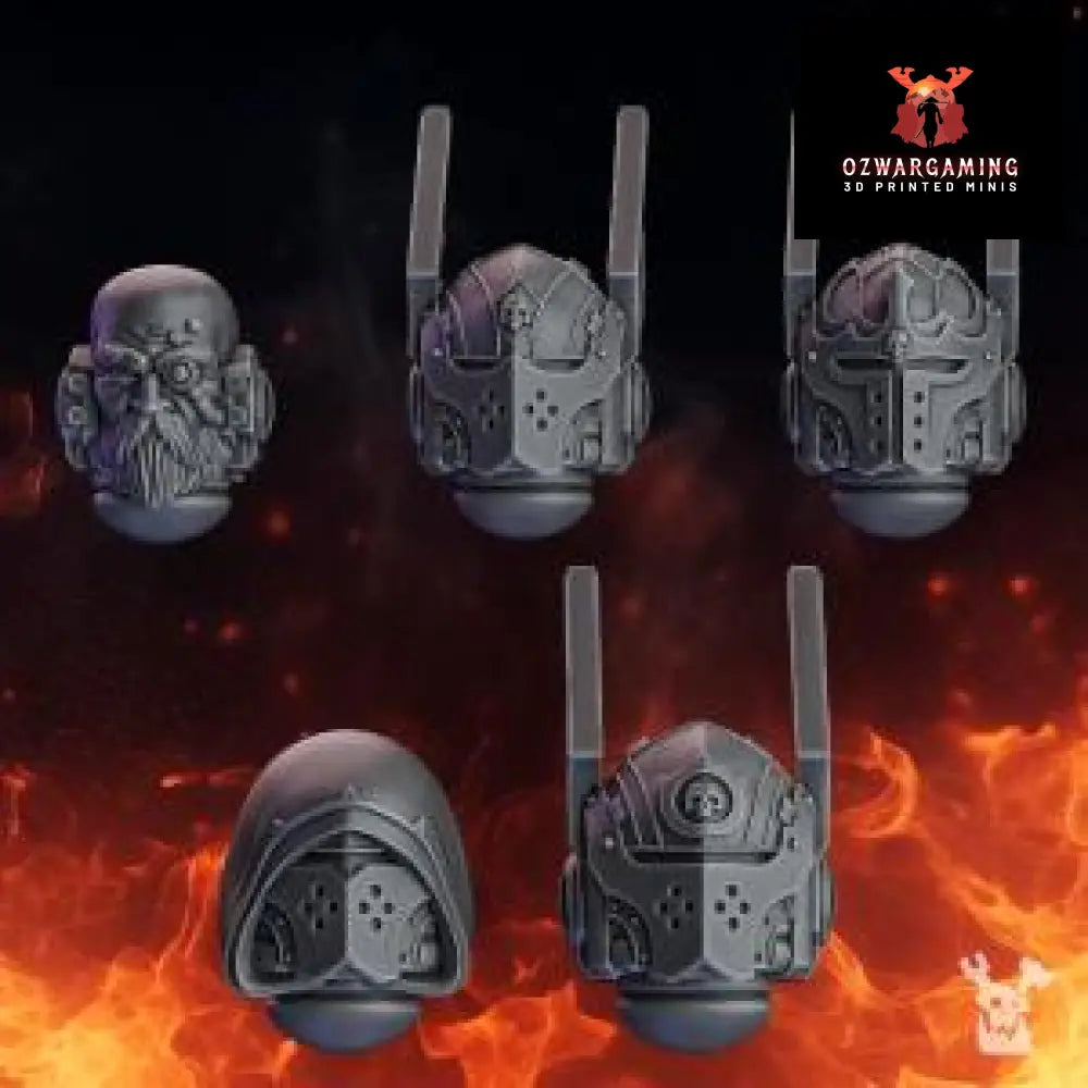 Pactum Aeturnum Knight Heads | DakkaDakka.store Grimdark Wargaming Miniatures Role Playing Miniatures