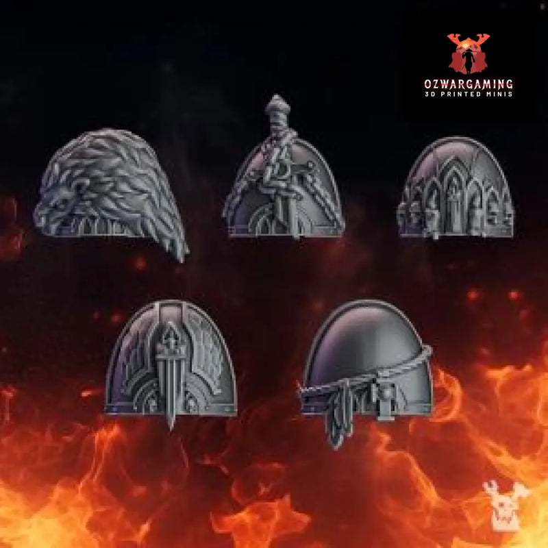 Pactum Aeturnum Knight Shoulders | DakkaDakka.store Grimdark Wargaming Miniatures Role Playing Miniatures