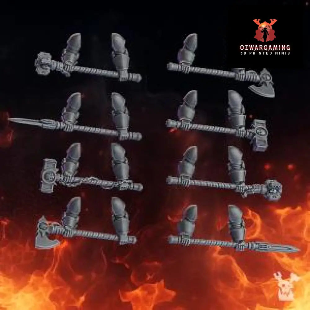 Pactum Aeturnum Warden 2 Handed Weapons | DakkaDakka.store Grimdark Wargaming Miniatures Role Playing Miniatures