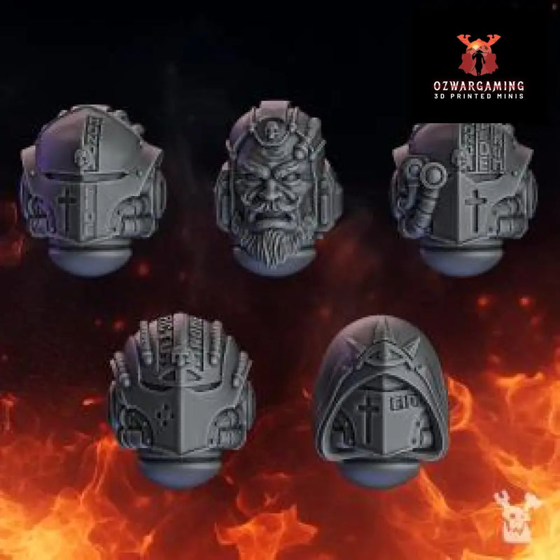 Pactum Aeturnum Warden Heads | DakkaDakka.store Grimdark Wargaming Miniatures Role Playing Miniatures