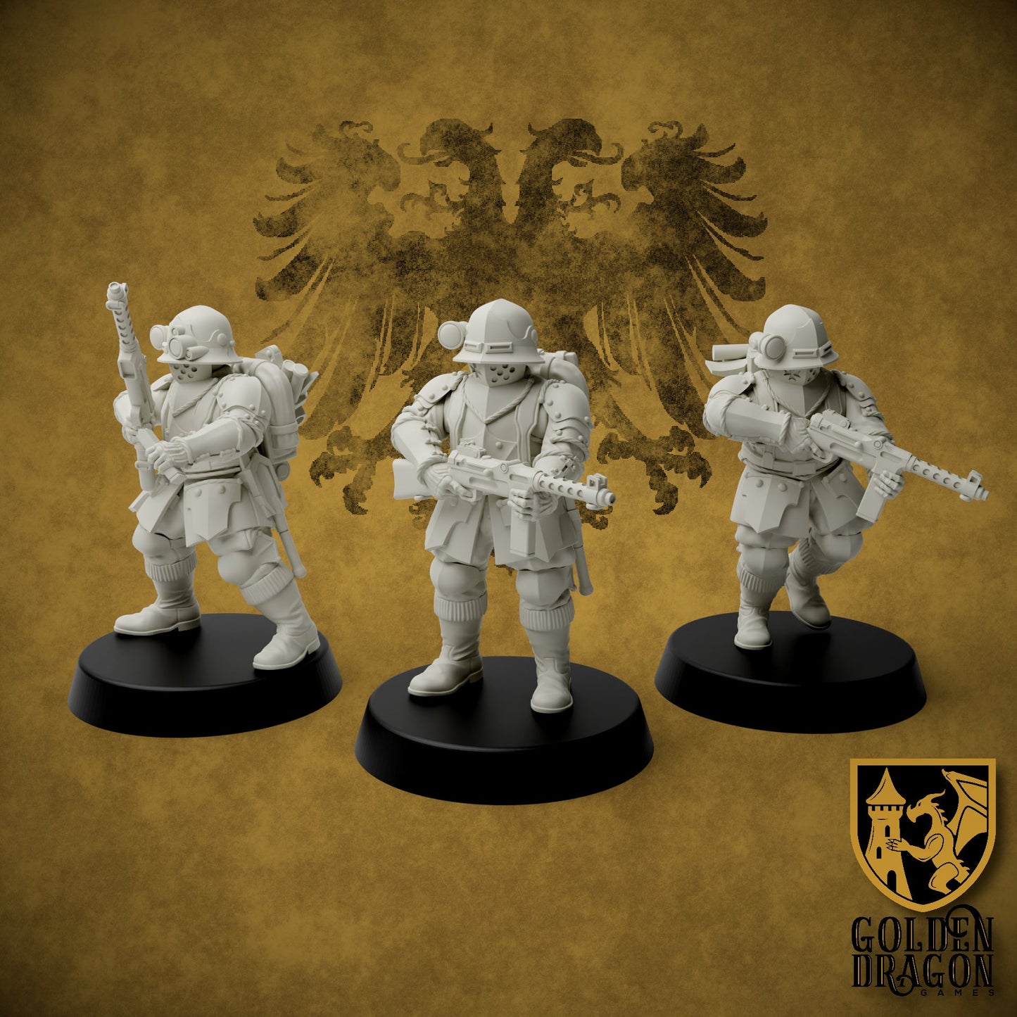 Holy Roman Empire Sturm Pioneers | Golden Dragon Games Weird WW2 Role Playing Miniatures