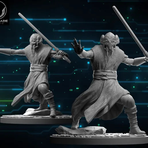Shatter Scale Plo Koon | Warblade Studios 40mm Miniatures Role Playing Miniatures