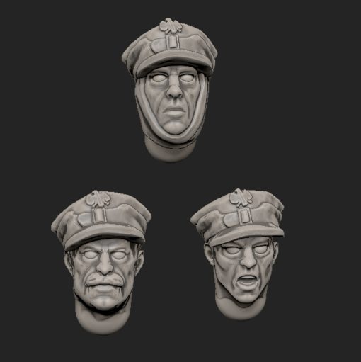 Polish People’s Army Head Swaps - Rogatywka Cap | Propylene Foliescu 28mm WW2 Wargaming Miniatures Role Playing
