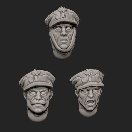 Polish People's Army Head Swaps - Rogatywka Cap | Propylene Foliescu 28mm WW2 Wargaming Miniatures