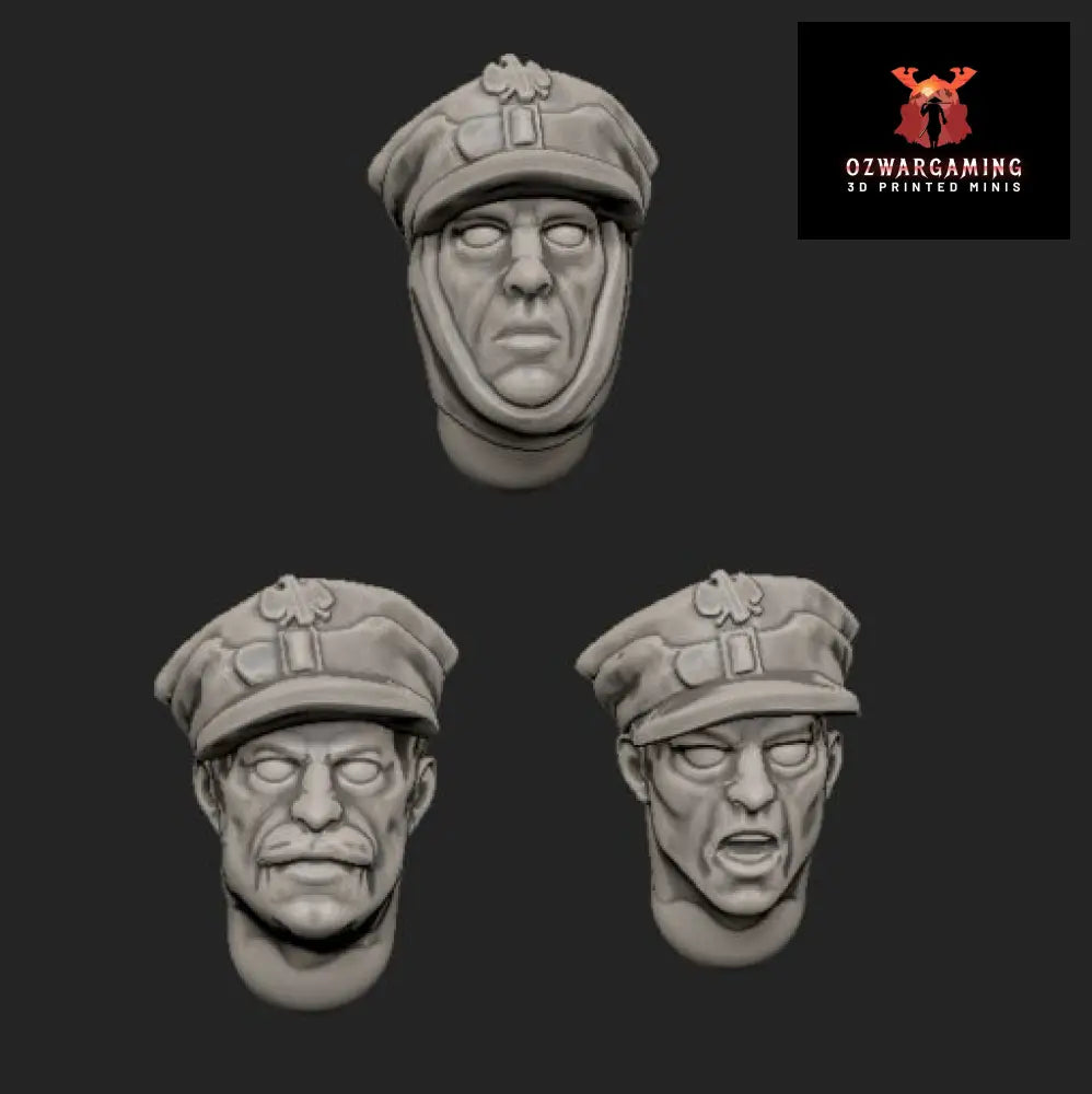 Polish People’s Army Head Swaps - Rogatywka Cap | Propylene Foliescu 28mm WW2 Wargaming Miniatures Role Playing