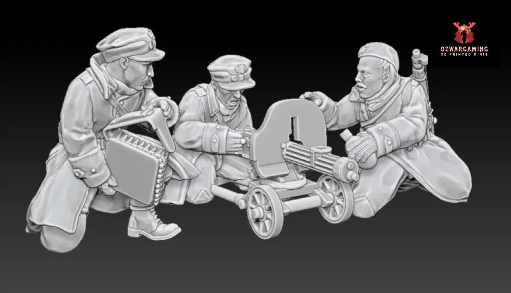 Polish People’s Army Maxim Team | Propylene Foliescu 28mm WW2 Wargaming Miniatures Role Playing Miniatures