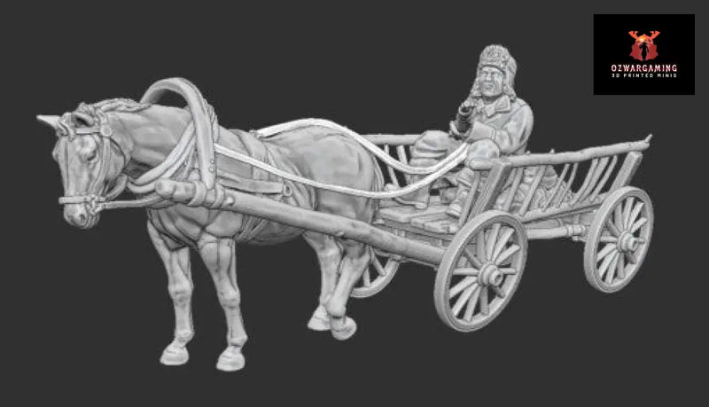 Polish People’s Army Ostfront Horse Drawn Cart | Propylene Foliescu 28mm WW2 Wargaming Miniatures Role Playing
