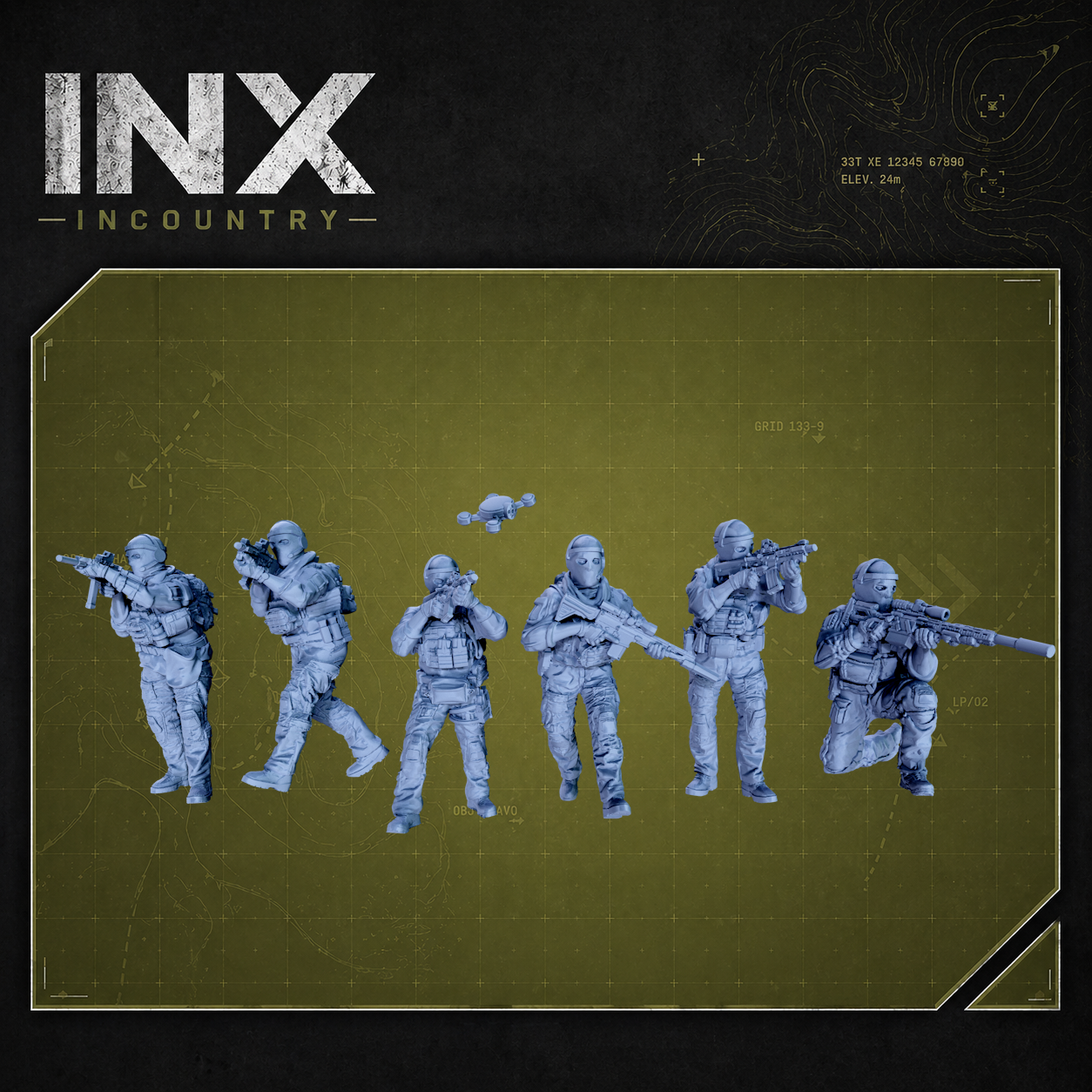 INX Incountry Legacy Ghost Operators |  Echo Dark Studios Modern Military Wargaming Miniatures