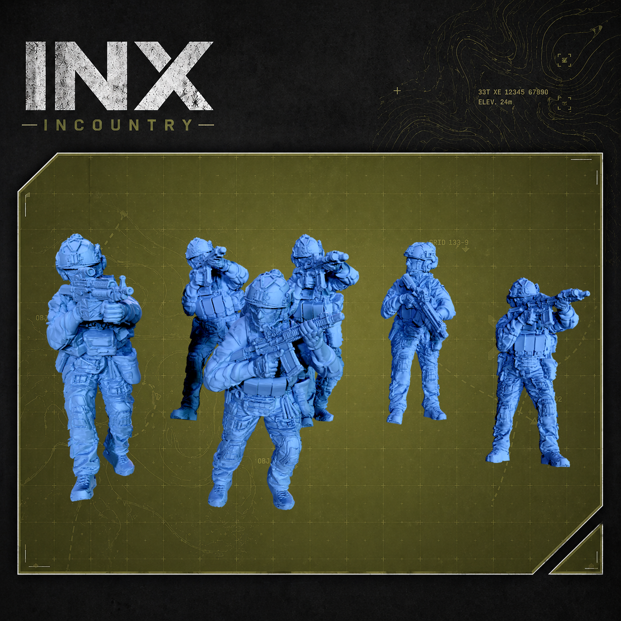 INX Incountry Legacy Rangers Assault |  Echo Dark Studios Modern Military Wargaming Miniatures