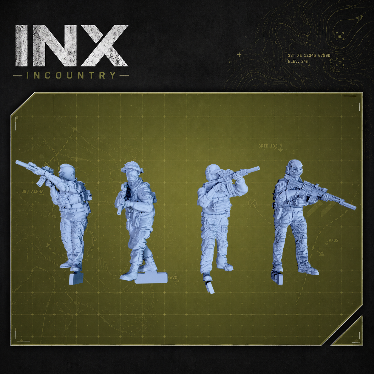 INX Incountry Legacy Insertion Team |  Echo Dark Studios Modern Military Wargaming Miniatures