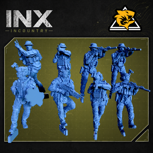 INX Incountry Tigershark Force |  Echo Dark Studios Modern Military Wargaming Miniatures