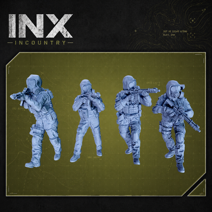 INX Incountry Legacy Gas Mask Ops |  Echo Dark Studios Modern Military Wargaming Miniatures