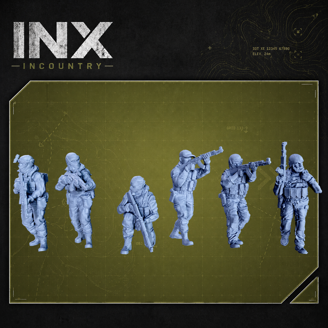 INX Incountry Legacy Insurgent Specialists |  Echo Dark Studios Modern Military Wargaming Miniatures