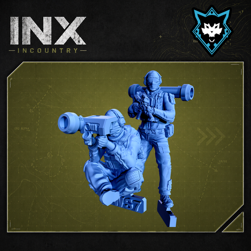 INX Incountry Direwolf Heavy Weapons |  Echo Dark Studios Modern Military Wargaming Miniatures