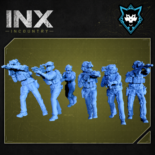INX Incountry Direwolf Force |  Echo Dark Studios Modern Military Wargaming Miniatures