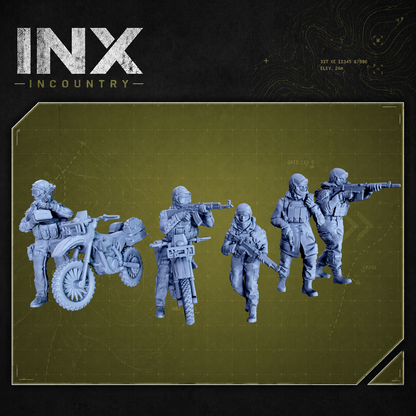INX Incountry Legacy Insurgent Veterans |  Echo Dark Studios Modern Military Wargaming Miniatures