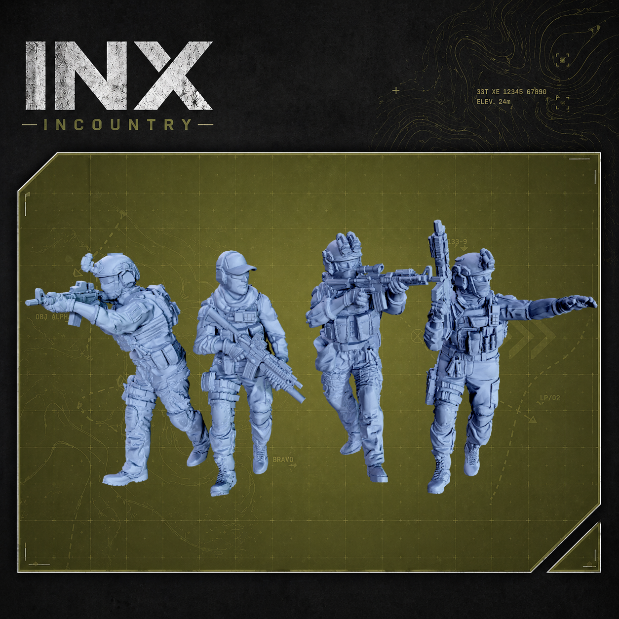 INX Incountry Legacy ICTF Fireteam |  Echo Dark Studios Modern Military Wargaming Miniatures