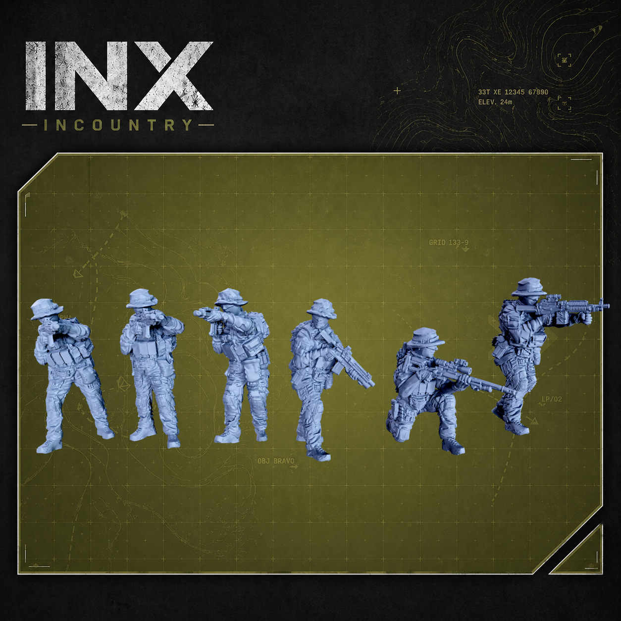 INX Incountry Legacy Jungle Rangers |  Echo Dark Studios Modern Military Wargaming Miniatures