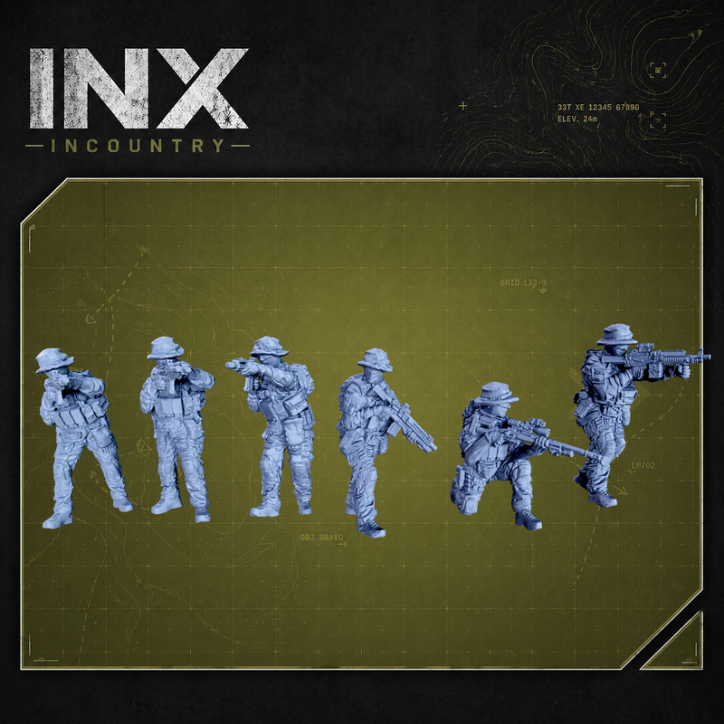 INX Incountry Legacy Jungle Rangers |  Echo Dark Studios Modern Military Wargaming Miniatures