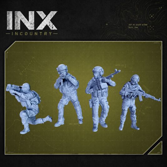 INX Incountry Legacy ICTF Weapons Team |  Echo Dark Studios Modern Military Wargaming Miniatures