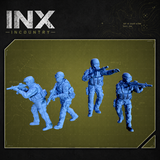INX Incountry Legacy 90's Operators |  Echo Dark Studios Modern Military Wargaming Miniatures