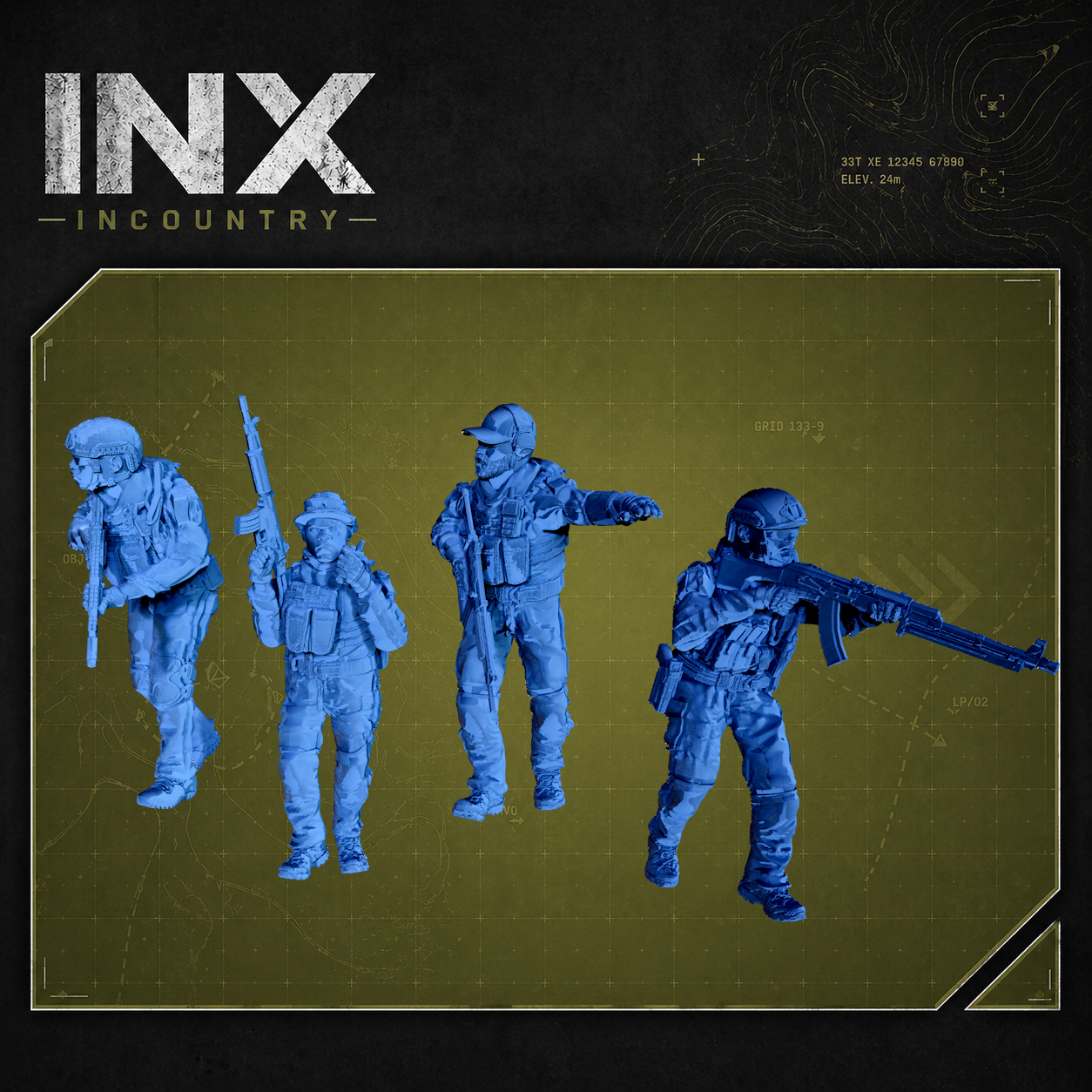 INX Incountry Legacy African Advisors |  Echo Dark Studios Modern Military Wargaming Miniatures