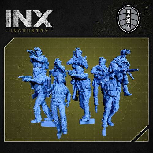INX Incountry Blackshell Force |  Echo Dark Studios Modern Military Wargaming Miniatures
