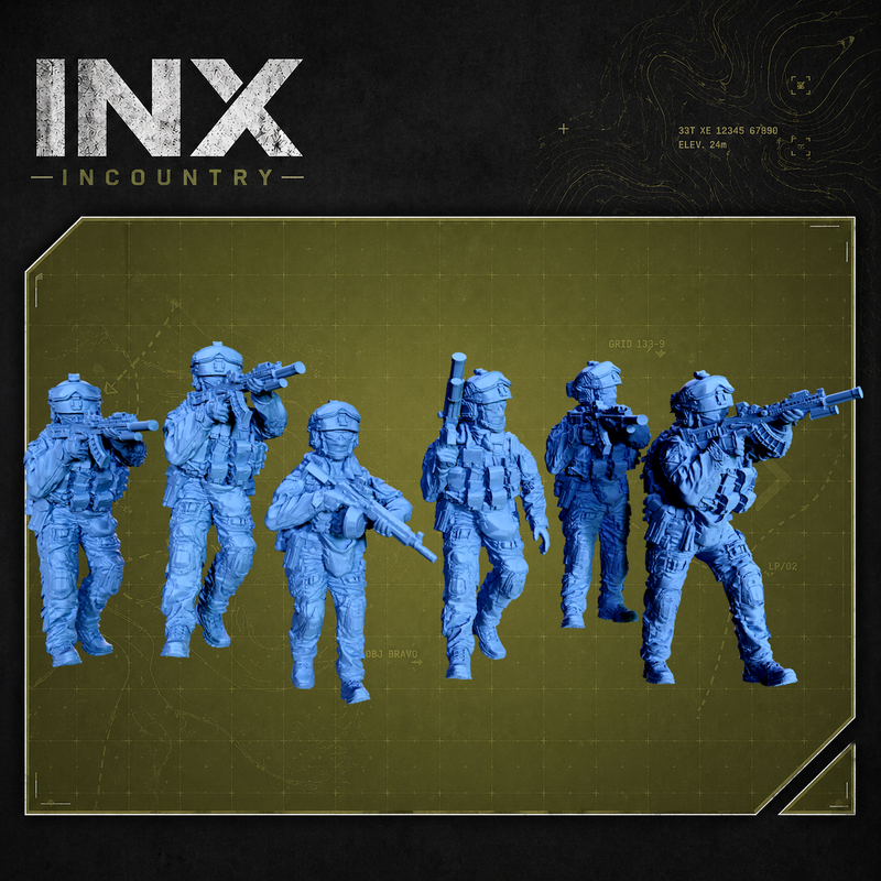 INX Incountry Legacy Russian Alpha Team |  Echo Dark Studios Modern Military Wargaming Miniatures