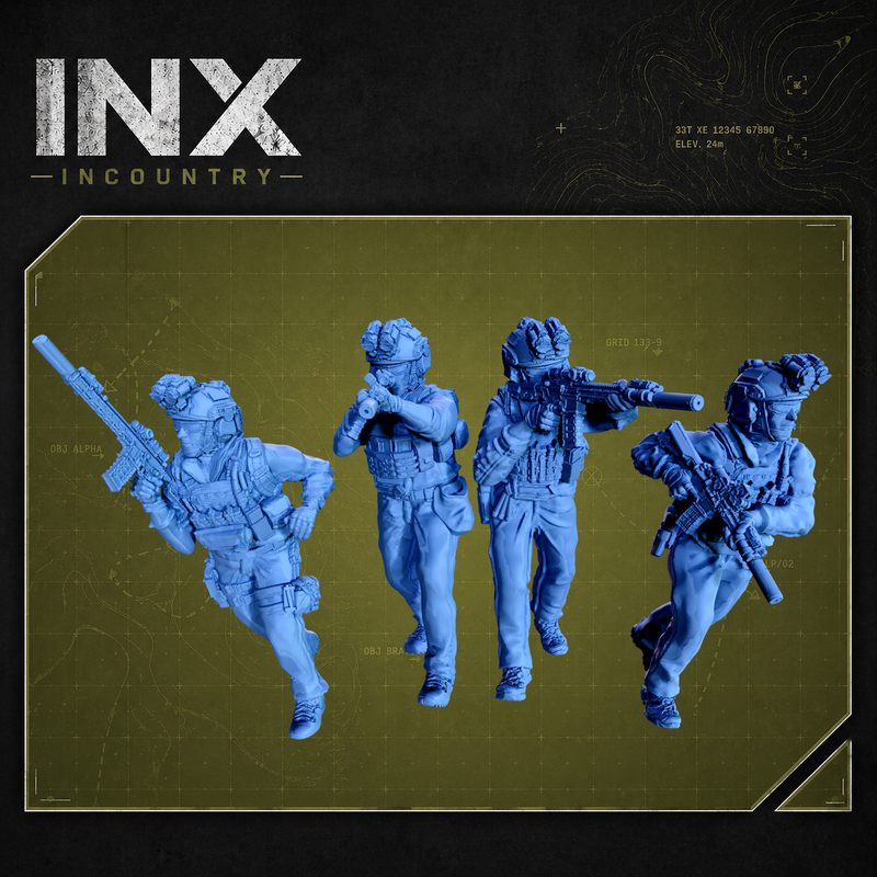 INX Incountry Legacy M4 Operators Opscore |  Echo Dark Studios Modern Military Wargaming Miniatures