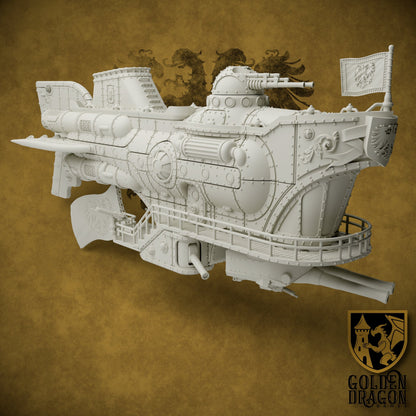 Holy Roman Empire Graf Class Panzerzeppelin | Golden Dragon Games Weird WW2 Role Playing Miniatures