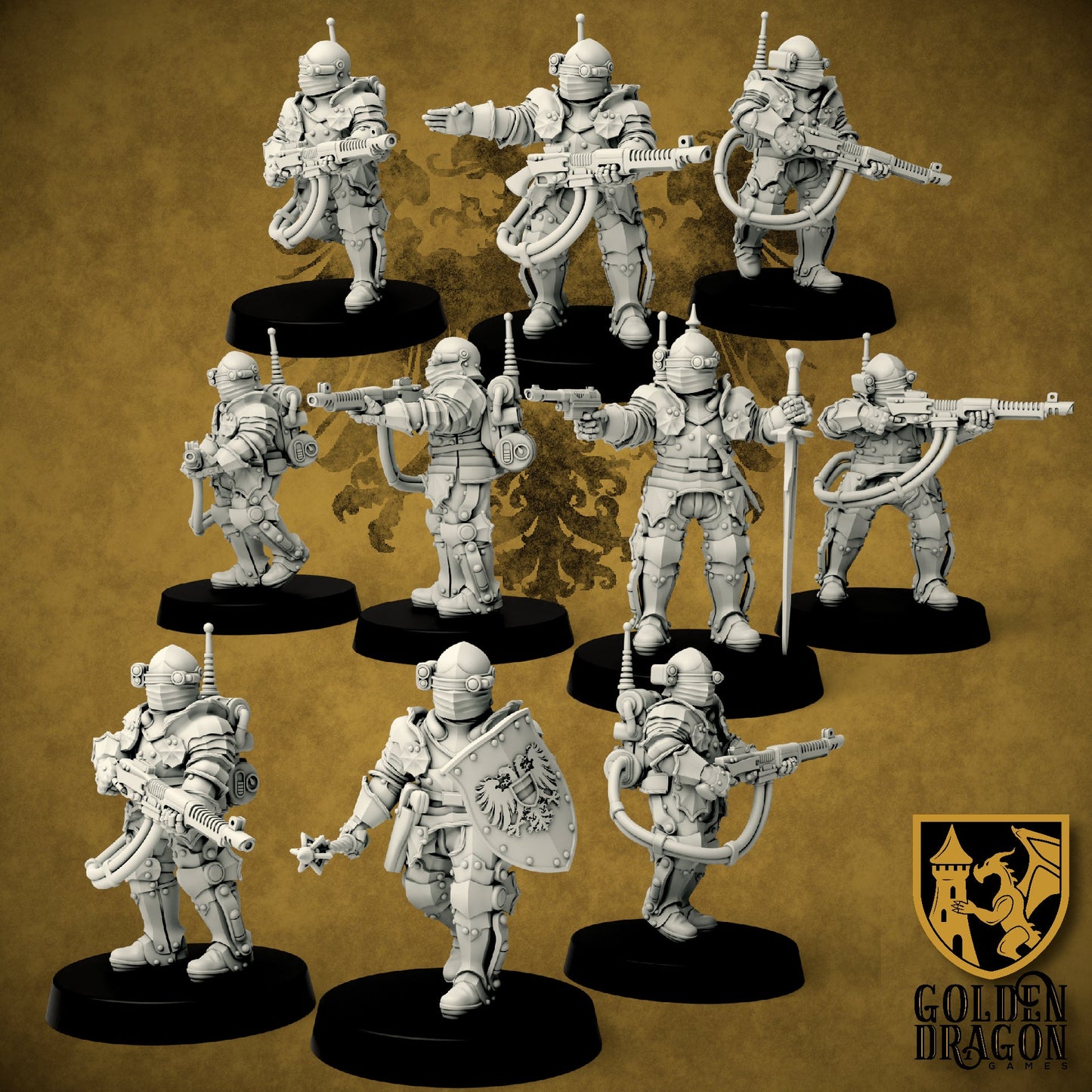 Holy Roman Empire Panzergrenadiers | Golden Dragon Games Weird WW2 Role Playing Miniatures