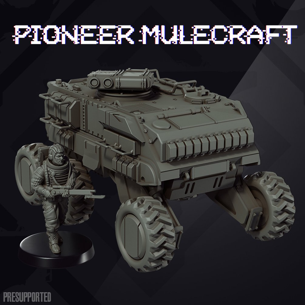Hard Sci Fi: Pioneer Mulecraft | Skullforge Studios 32mm Wargaming Miniatures Role Playing Miniatures
