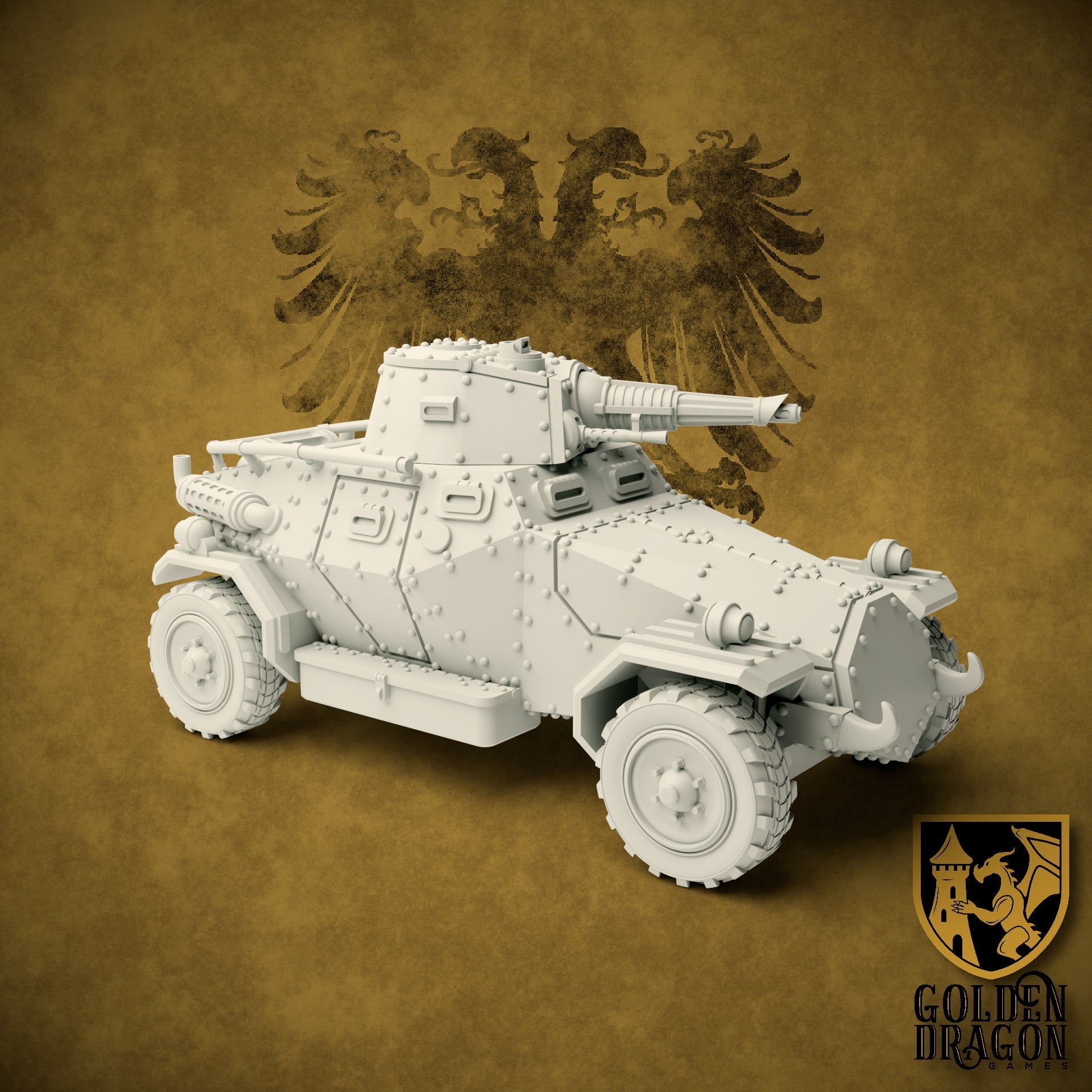Holy Roman Empire 22M Radetzky Armored Scout Car | Golden Dragon Games Weird WW2 Role Playing Miniatures