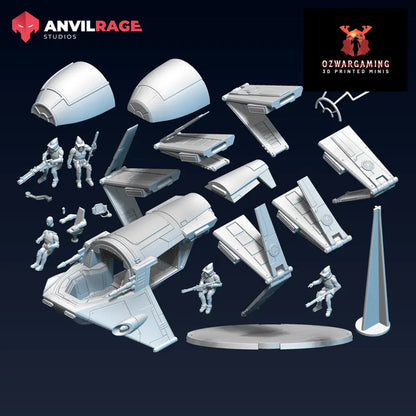 Rangers AFT Dropship | Anvilrage Galactic SciFi Miniatures 32mm 1/47 Legion Scale Role Playing Miniatures