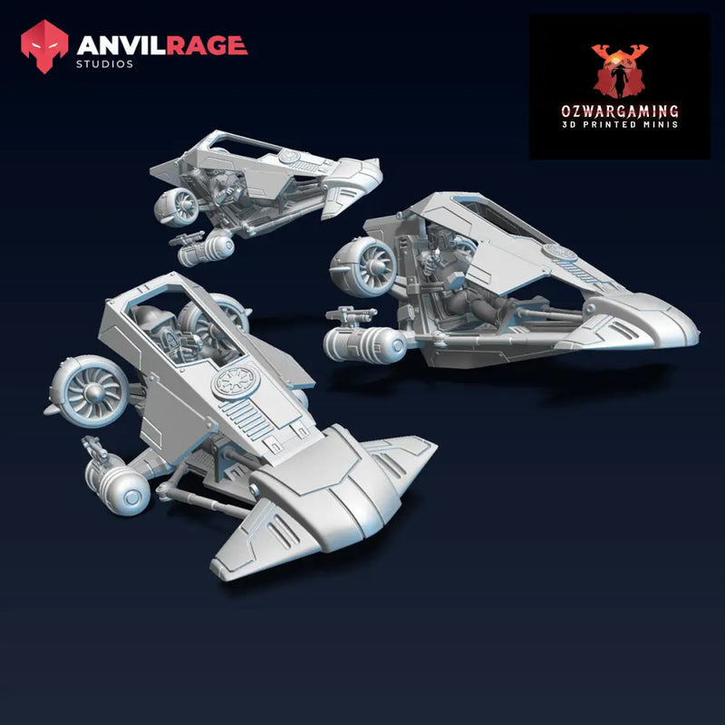 Rangers Patrol Bikes | Anvilrage Galactic SciFi Miniatures 32mm 1/47 Legion Scale Role Playing Miniatures