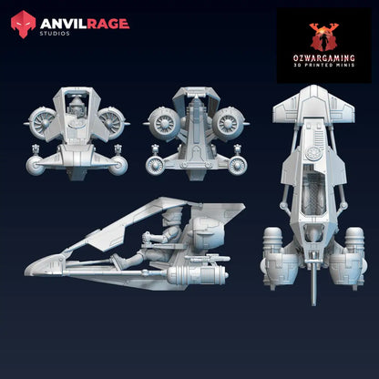 Rangers Patrol Bikes | Anvilrage Galactic SciFi Miniatures 32mm 1/47 Legion Scale Role Playing Miniatures