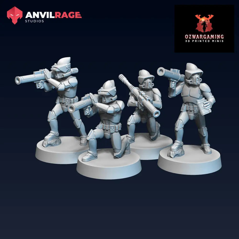 Rangers RPS Specialists | Anvilrage Galactic SciFi Miniatures 32mm 1/47 Legion Scale Role Playing Miniatures