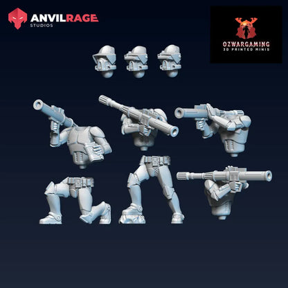 Rangers RPS Specialists | Anvilrage Galactic SciFi Miniatures 32mm 1/47 Legion Scale Role Playing Miniatures