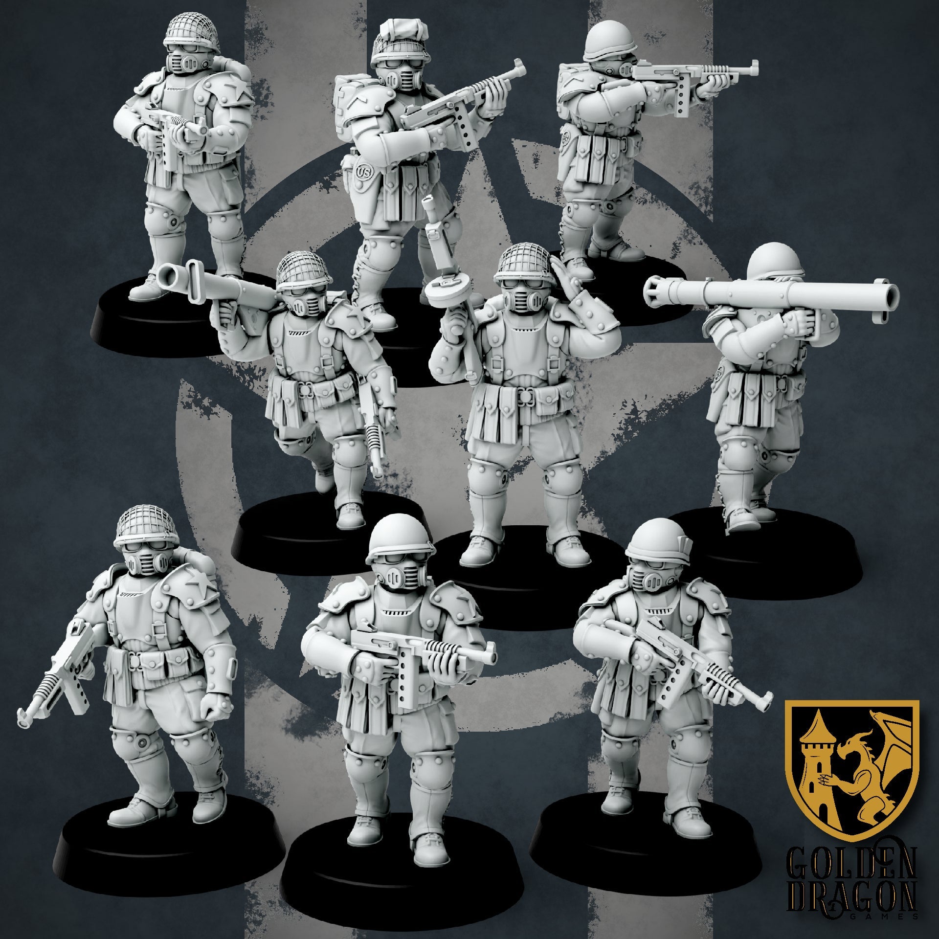 United States of America Elite Infantry | Golden Dragon Games Weird WW2 Role Playing Miniatures