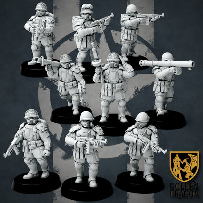 United States of America Elite Infantry | Golden Dragon Games Weird WW2 Role Playing Miniatures