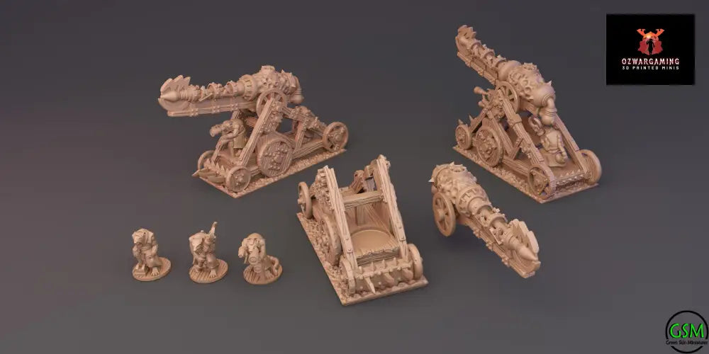 Ratmen Magic Lightning Cannon | Greenskin Miniatures 10mm Fantasy Wargaming Miniatures Role Playing Miniatures