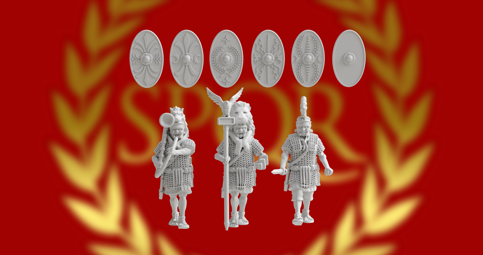 Imperial Roman Auxiliary Command 1 | 3D Breed 28mm Ancients Wargaming Miniatures Role Playing Miniatures