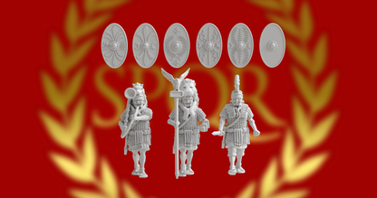 Imperial Roman Auxiliary Command 1 | 3D Breed 28mm Ancients Wargaming Miniatures Role Playing Miniatures