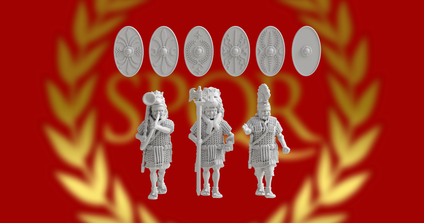 Imperial Roman Auxiliary Command 2 | 3D Breed 28mm Ancients Wargaming Miniatures Role Playing Miniatures