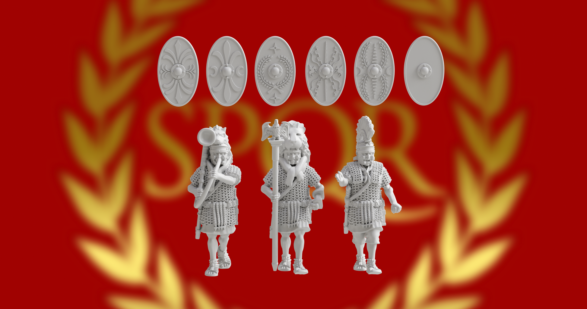 Imperial Roman Auxiliary Command 2 | 3D Breed 28mm Ancients Wargaming Miniatures Role Playing Miniatures
